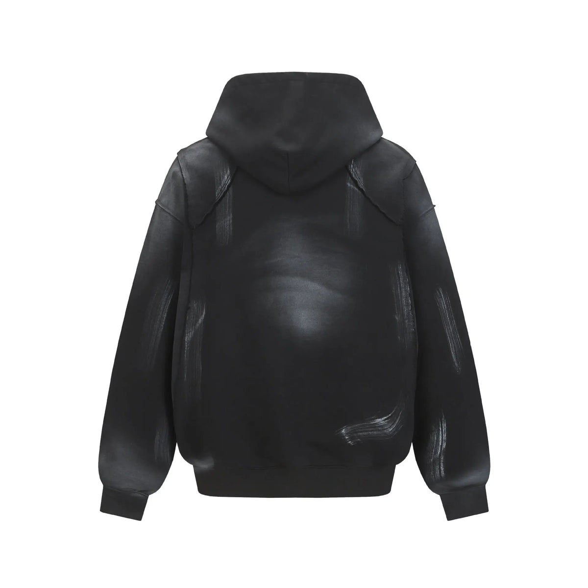 Hairy edge washed and spray dyed hoodie eprolo
