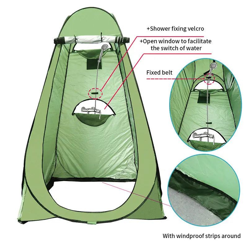 Portable Outdoor Camping Tent Shower Tent Simple Bath Cover Changing Fitting Room Tent Mobile Toilet Fishing Photography Tent eprolo