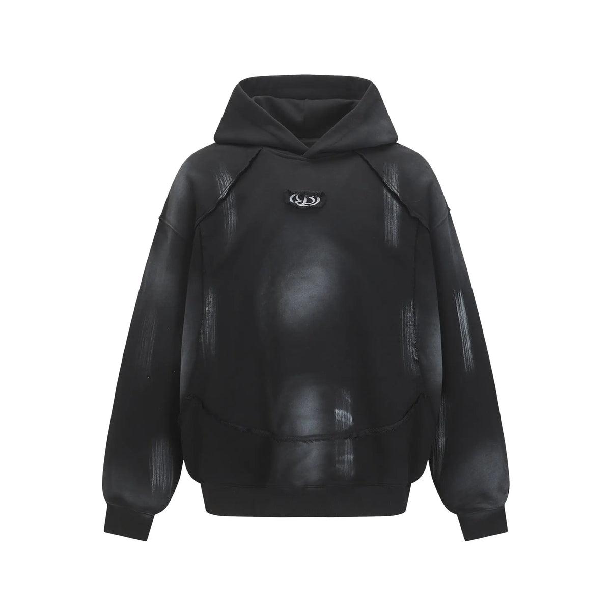Hairy edge washed and spray dyed hoodie eprolo
