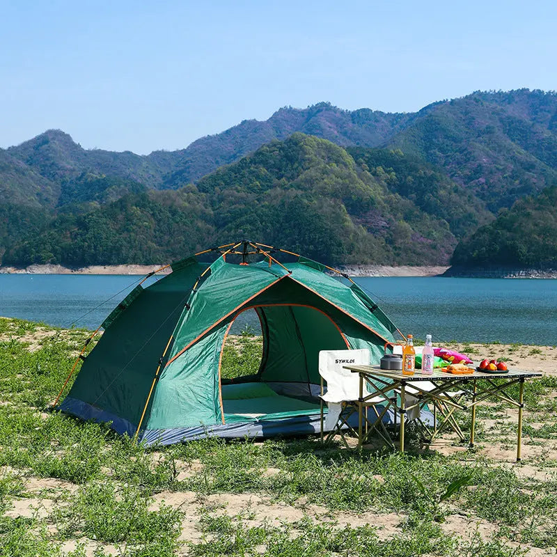 Automatic Pop Up Camping Tent 3-4 Person, Instant Setup Waterproof UV Protection Sun Shelter for Beach Fishing Outdoor eprolo