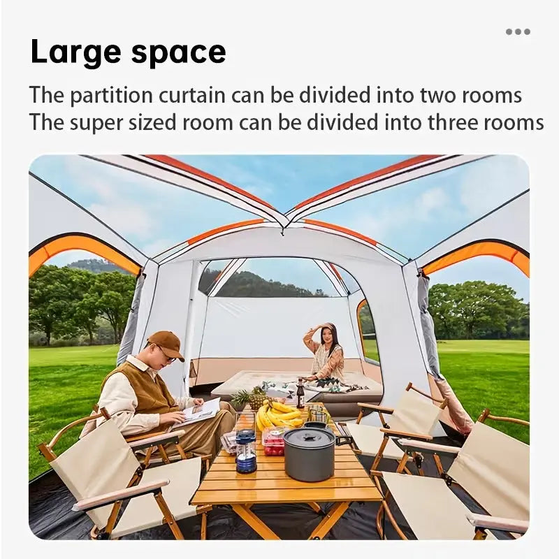4-6 Person Family Camping Tent, Waterproof Portable Tent with Carry Bag for Car Camping eprolo