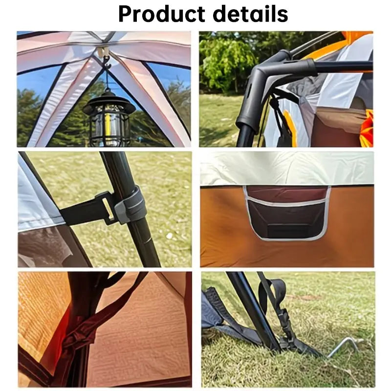 4-6 Person Family Camping Tent, Waterproof Portable Tent with Carry Bag for Car Camping eprolo