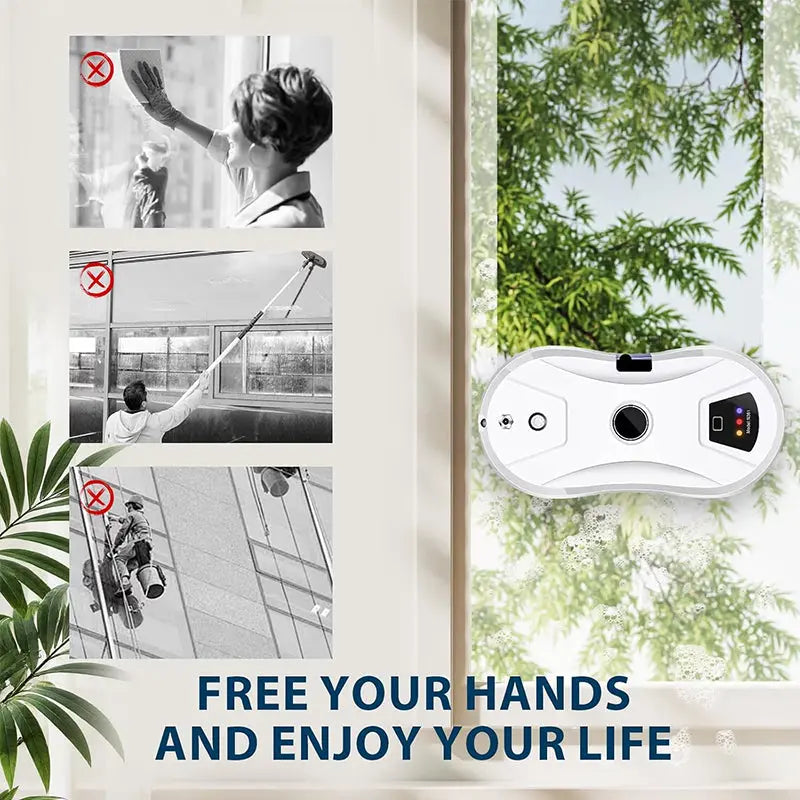 5600Pa Smart Window Cleaning Robot, Ultra-Thin Auto Glass Cleaner with Remote for Home & Office eprolo