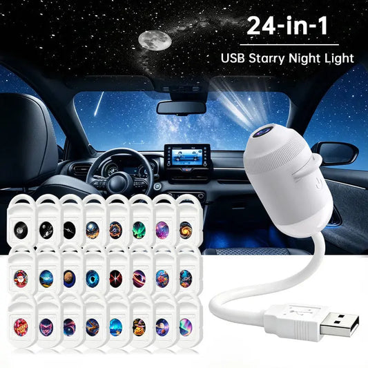 5D Holographic Galaxy & Ocean Projector – Smart LED Night Light with 24 Films for Bedroom & Party Décor eprolo