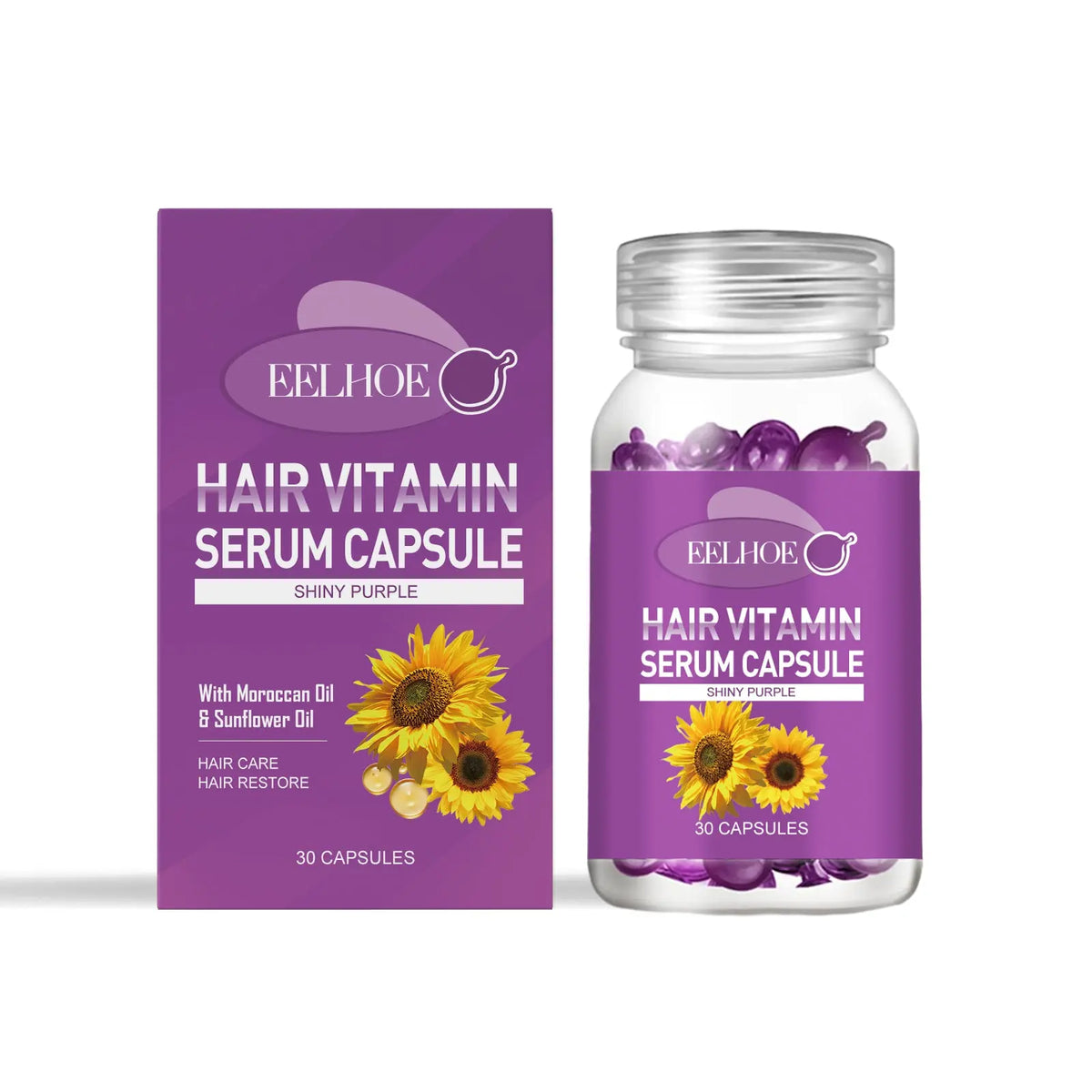 EELHOE Hair Essential Oil Treatment Capsule Scalp Massage Nutrition Moisturizing Hair Repair Supple Care Essential Oil eprolo