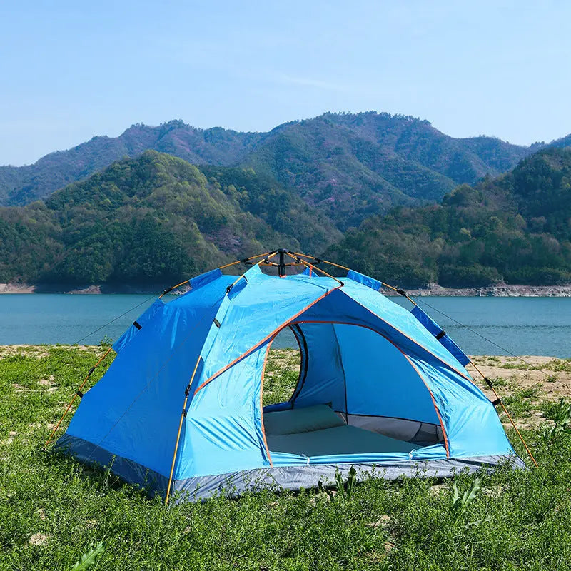 Automatic Pop Up Camping Tent 3-4 Person, Instant Setup Waterproof UV Protection Sun Shelter for Beach Fishing Outdoor eprolo
