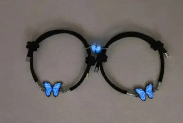 Luminous Butterfly Pendant Necklace – Glowing Fluorescent Titanium Steel Chain My Store