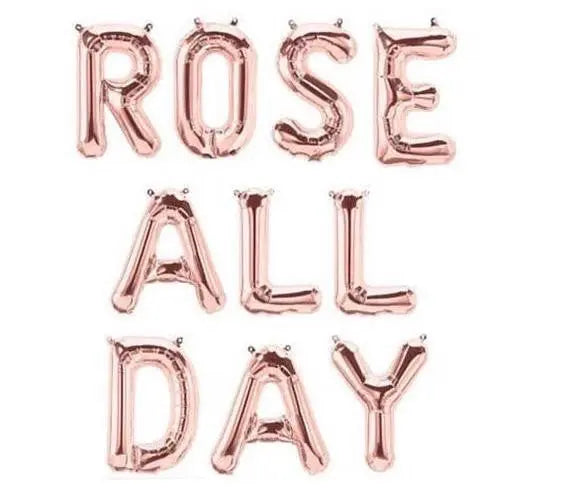 Lets Flamingle Rose Gold 16" Balloon Banner | Multiple phrases! MyStore