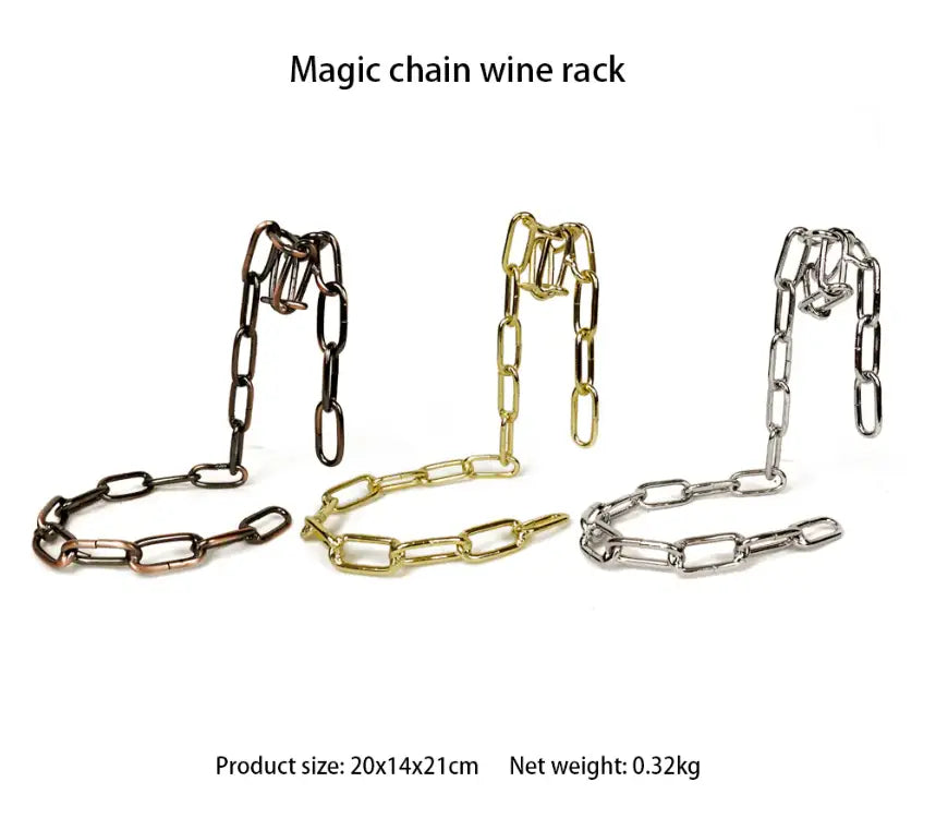 Magic Iron Chain Wine Bottle Holder My Store