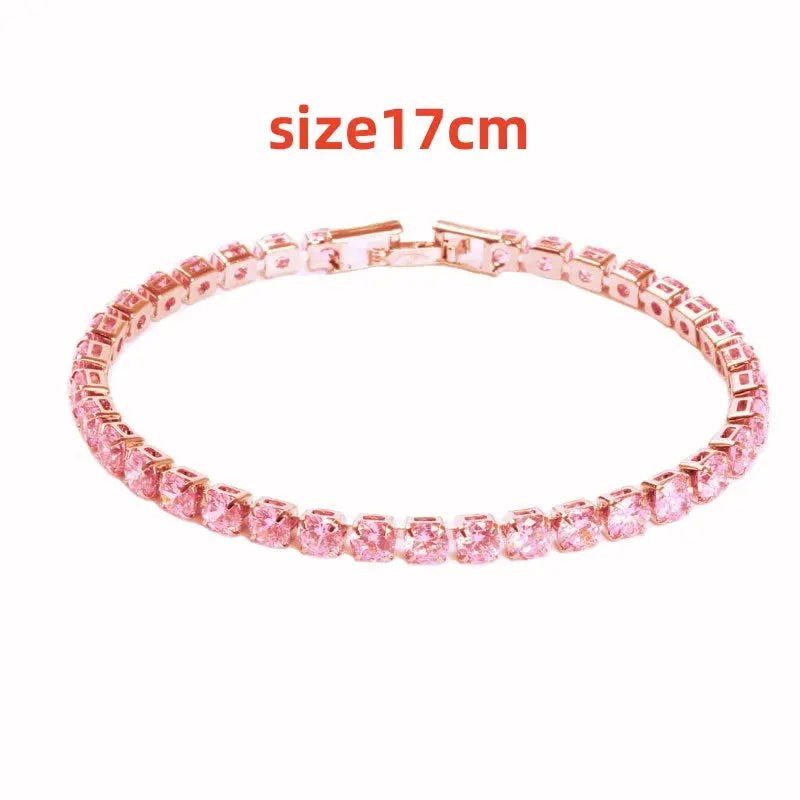 Micro Zircon Tennis Bracelet Set – Hip Hop Copper Bracelet in Gold & Platinum, 6 Colors My Store