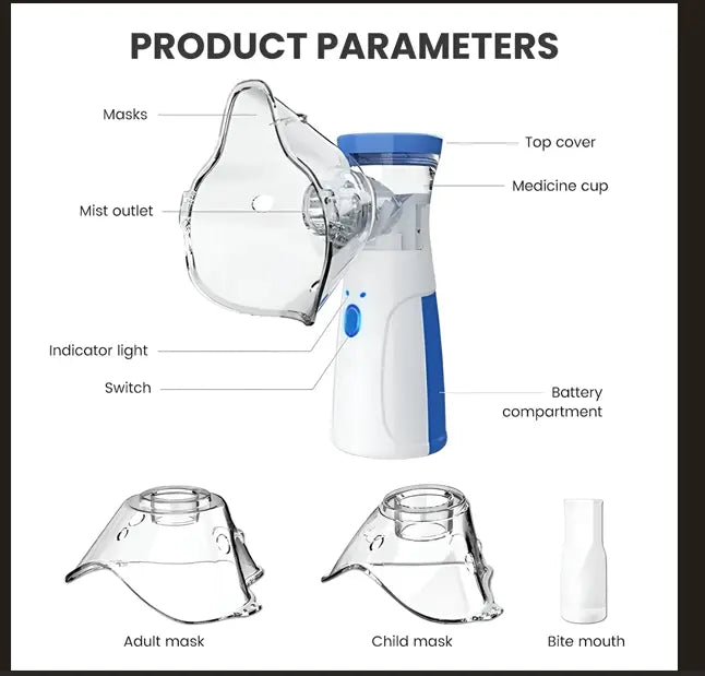 Portable Nebulizer Handheld Asthma Inhaler Device My Store