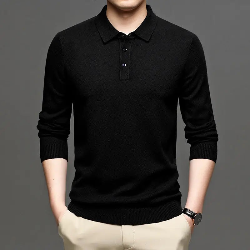 Men's Lapel Knit Pullover Sweater My Store