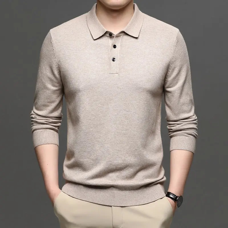 Men's Lapel Knit Pullover Sweater My Store