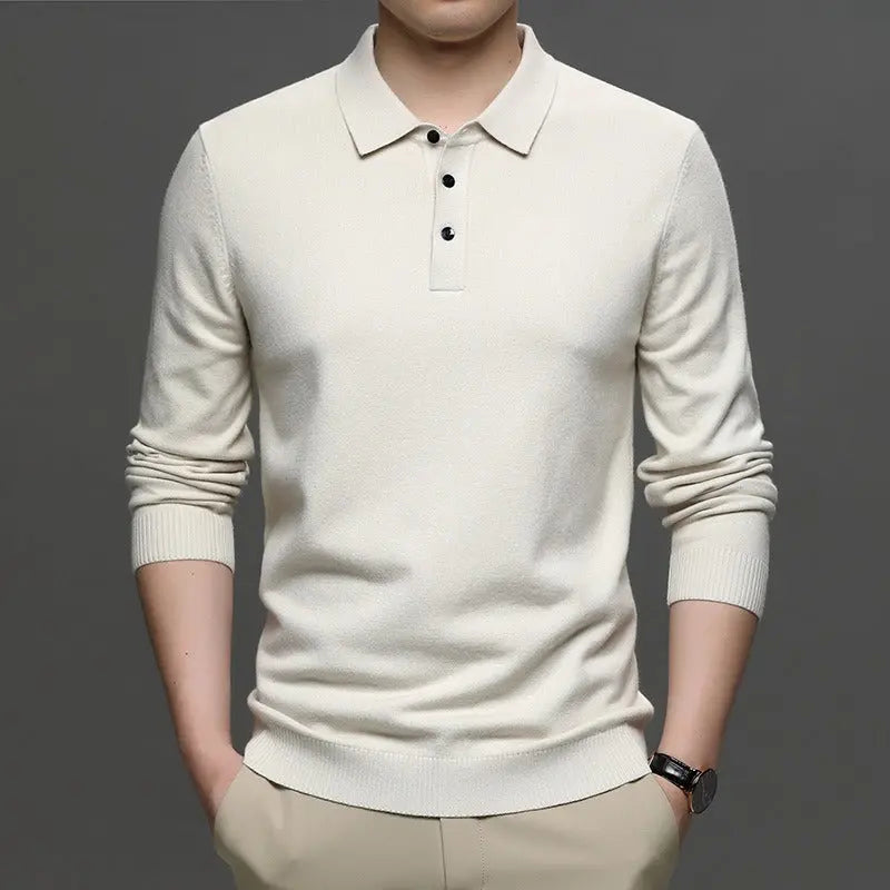 Men's Lapel Knit Pullover Sweater My Store