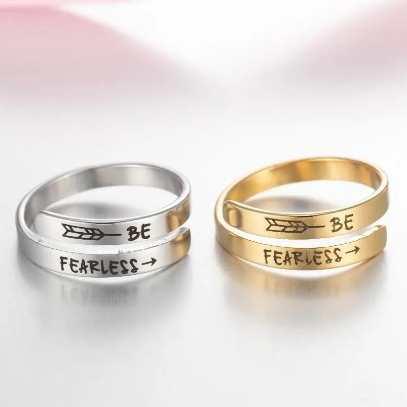 Retro Stainless Steel English Double Ring My Store
