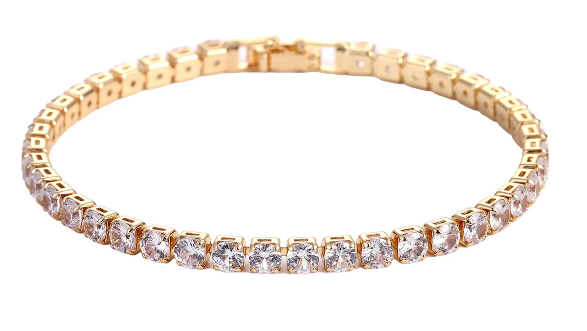 Micro Zircon Tennis Bracelet Set – Hip Hop Copper Bracelet in Gold & Platinum, 6 Colors My Store