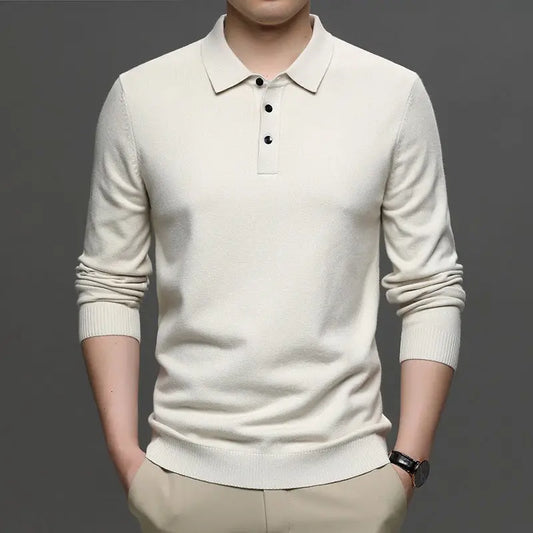 Men's Lapel Knit Pullover Sweater My Store