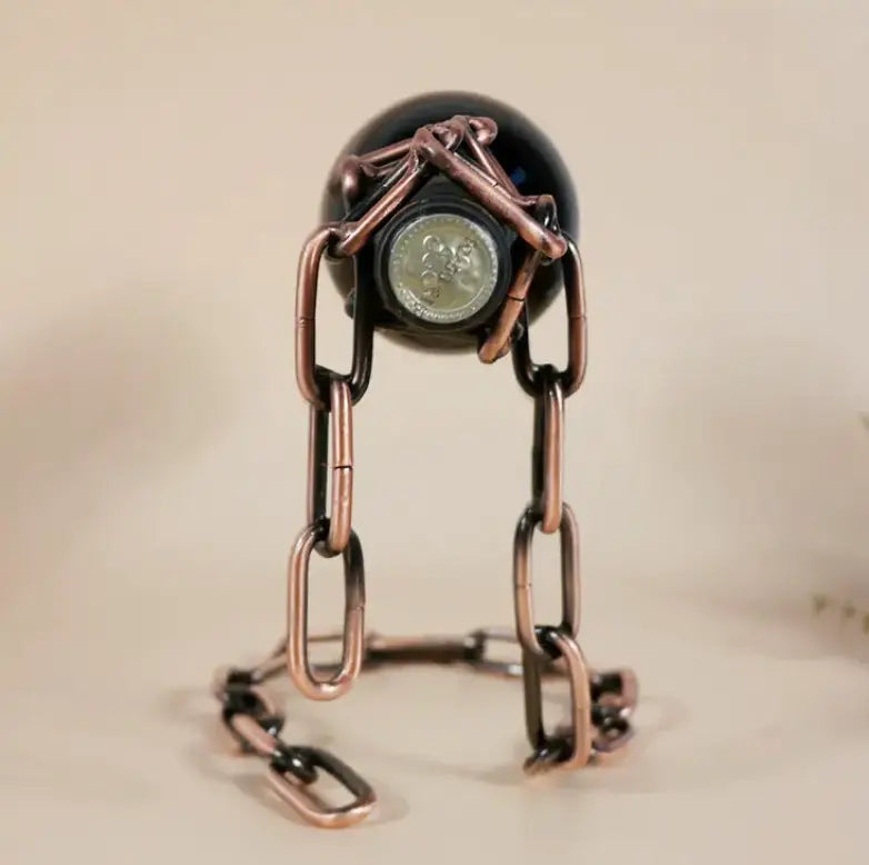 Magic Iron Chain Wine Bottle Holder My Store