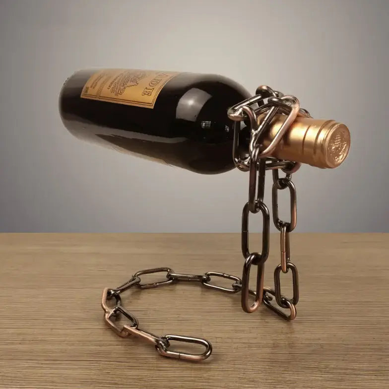 Magic Iron Chain Wine Bottle Holder My Store